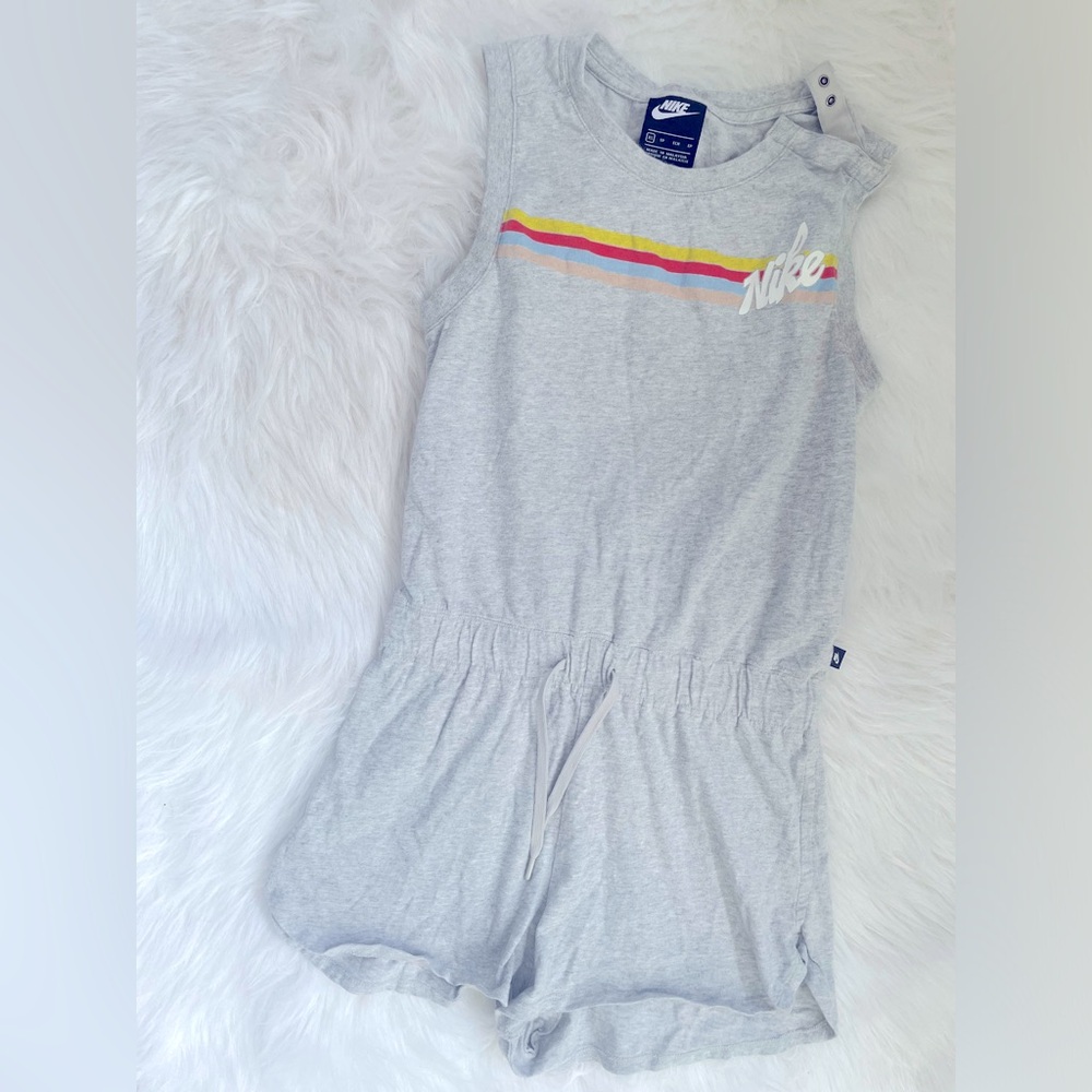 Nike Women's Gray Jumpsuit Graphic Print Romper XS